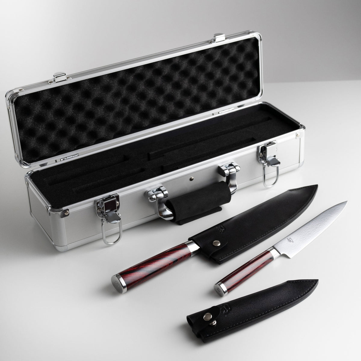 Shun Kohen Dual Core Chef's & Utility Knife Set with Sheaths & Case