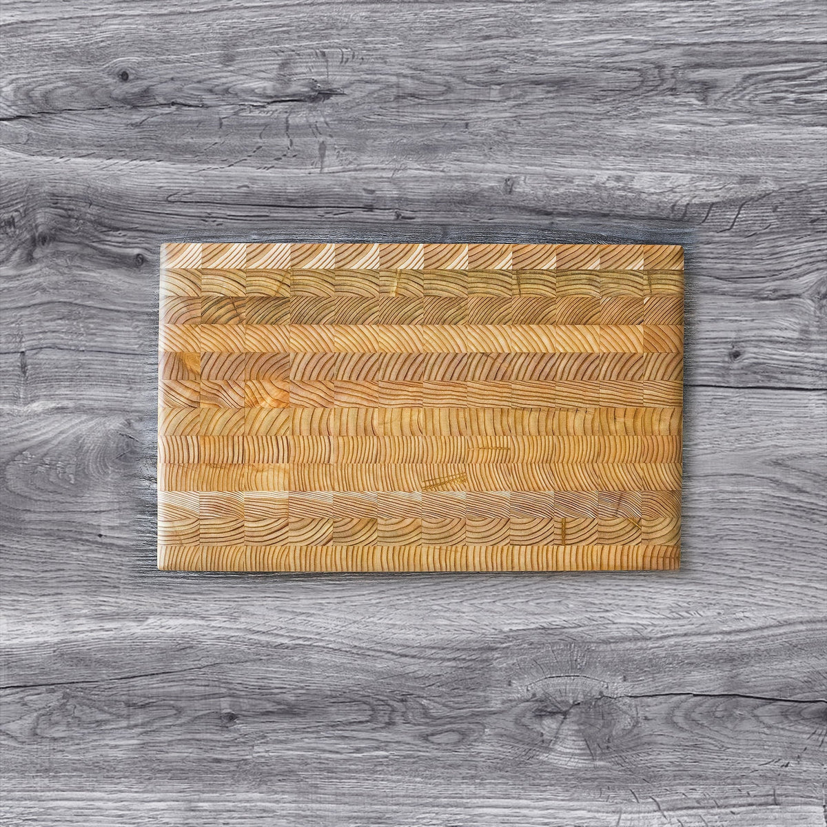 Larch Wood Small End Grain Cutting Board
