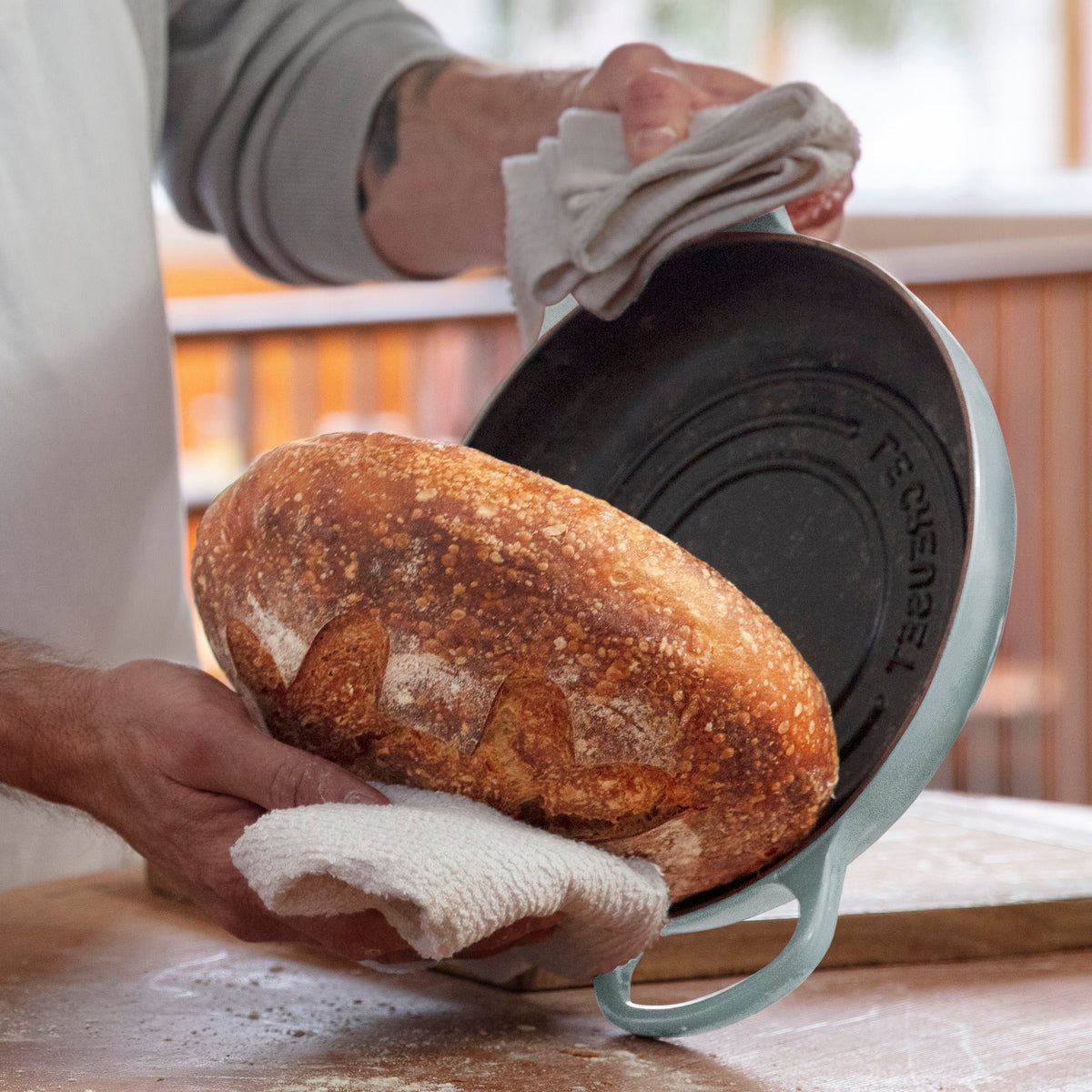 Le Creuset Signature Cast Iron 9.5" Sea Salt Bread Oven