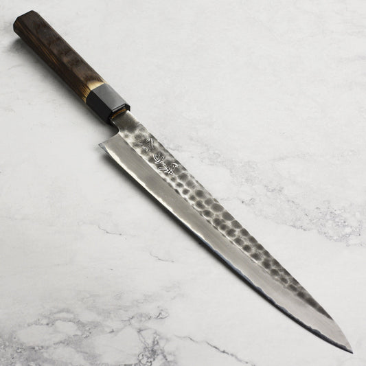Hinoura Shirogami #2 Kurouchi Tsuchime 10.6" Sujihiki