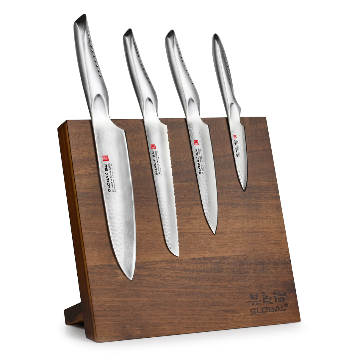 Global Sai 5 Piece Magnetic Knife Block Set