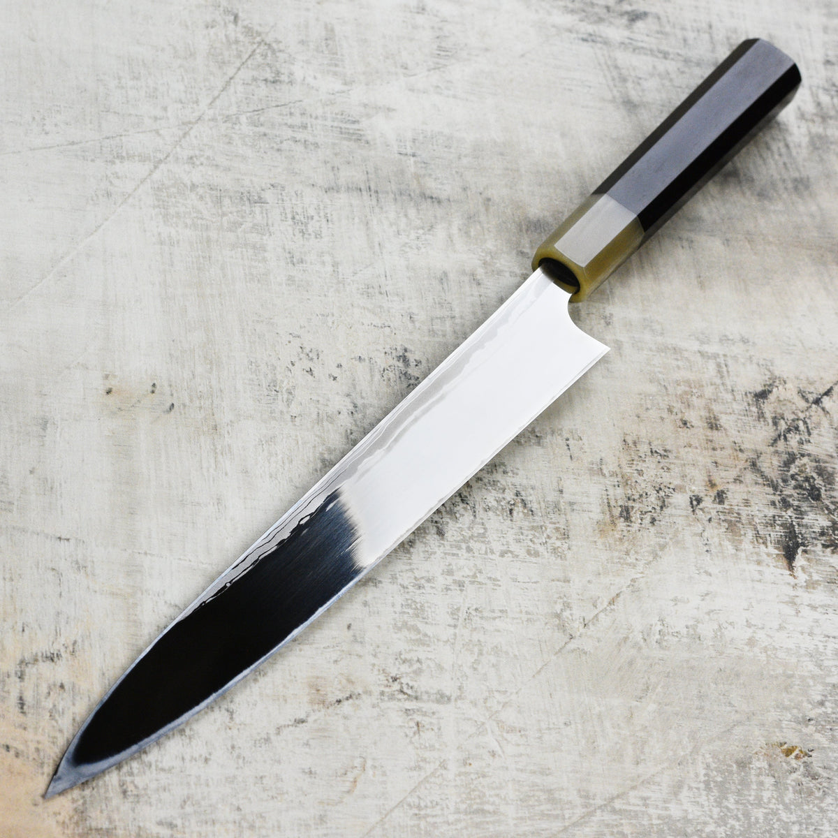 Hatsukokoro x Yauji Aogami #2 Damascus 10.6" Single-Bevel Yanagiba