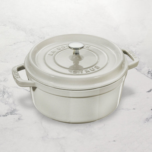 Staub 4-quart White Truffle Round Dutch Oven