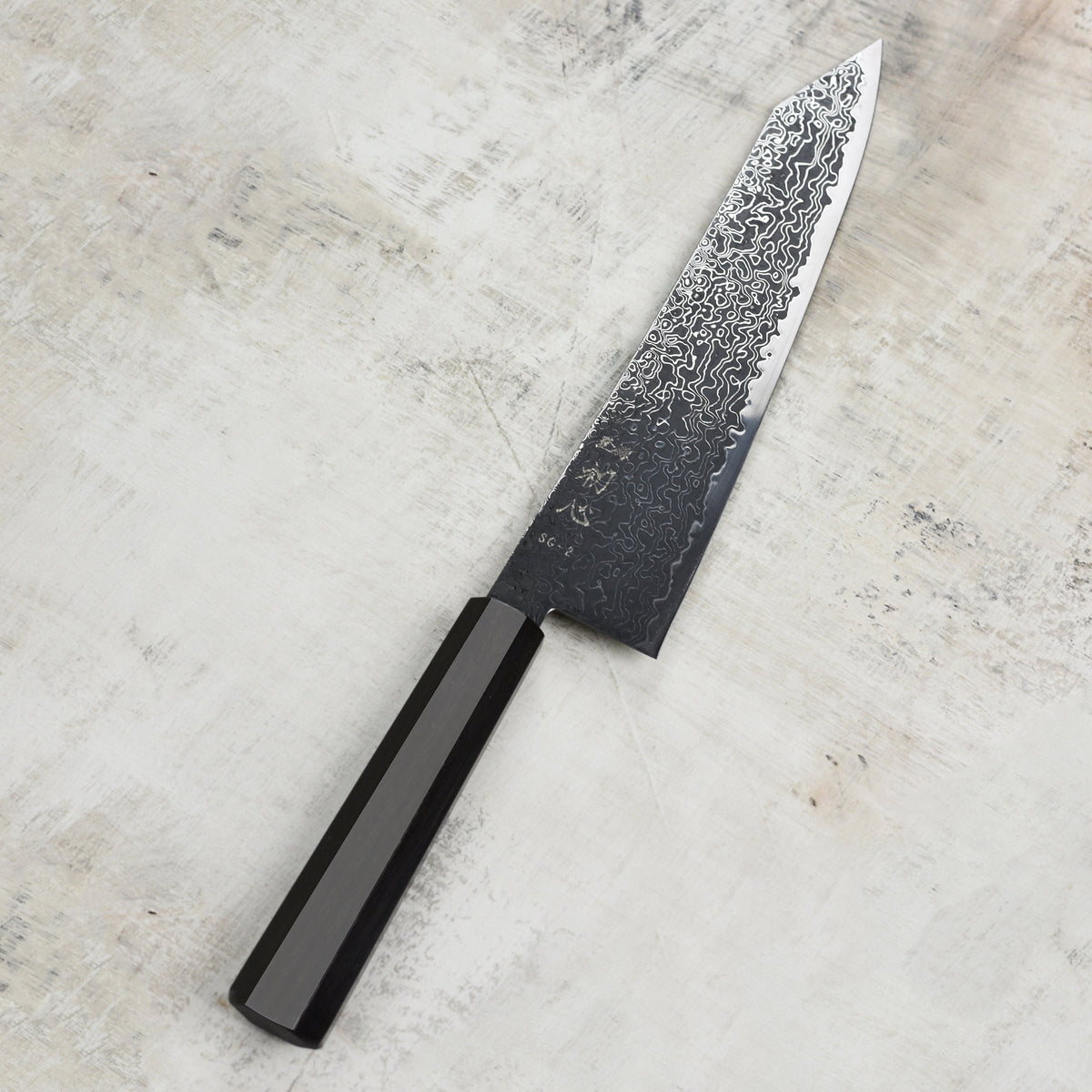 Hatsukokoro Ryuhyo SG2 Kurozome Damascus 9.4" Kiritsuke Gyuto
