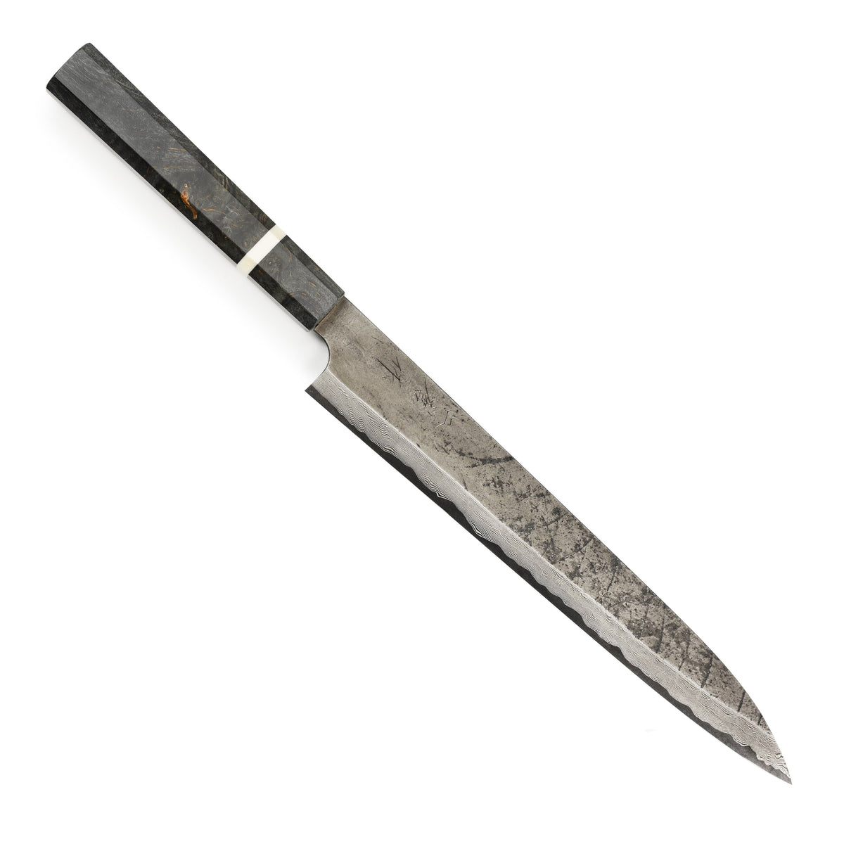 Nigara Ginsan Kurozome Damascus 10.6" Sujihiki