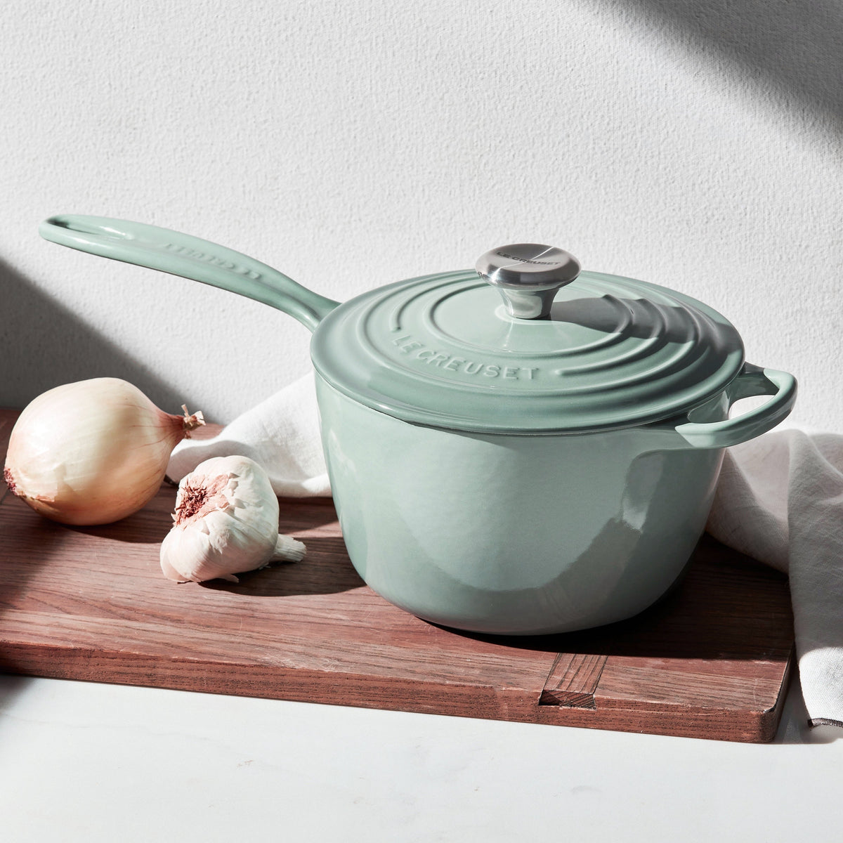 Le Creuset Signature Cast Iron 1.75-quart Sea Salt Saucepan