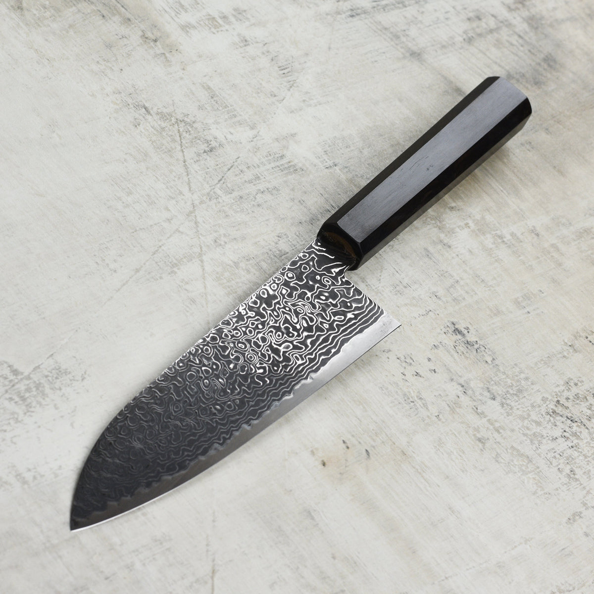 Hatsukokoro Ryuhyo SG2 Kurozome Damascus 7" Santoku