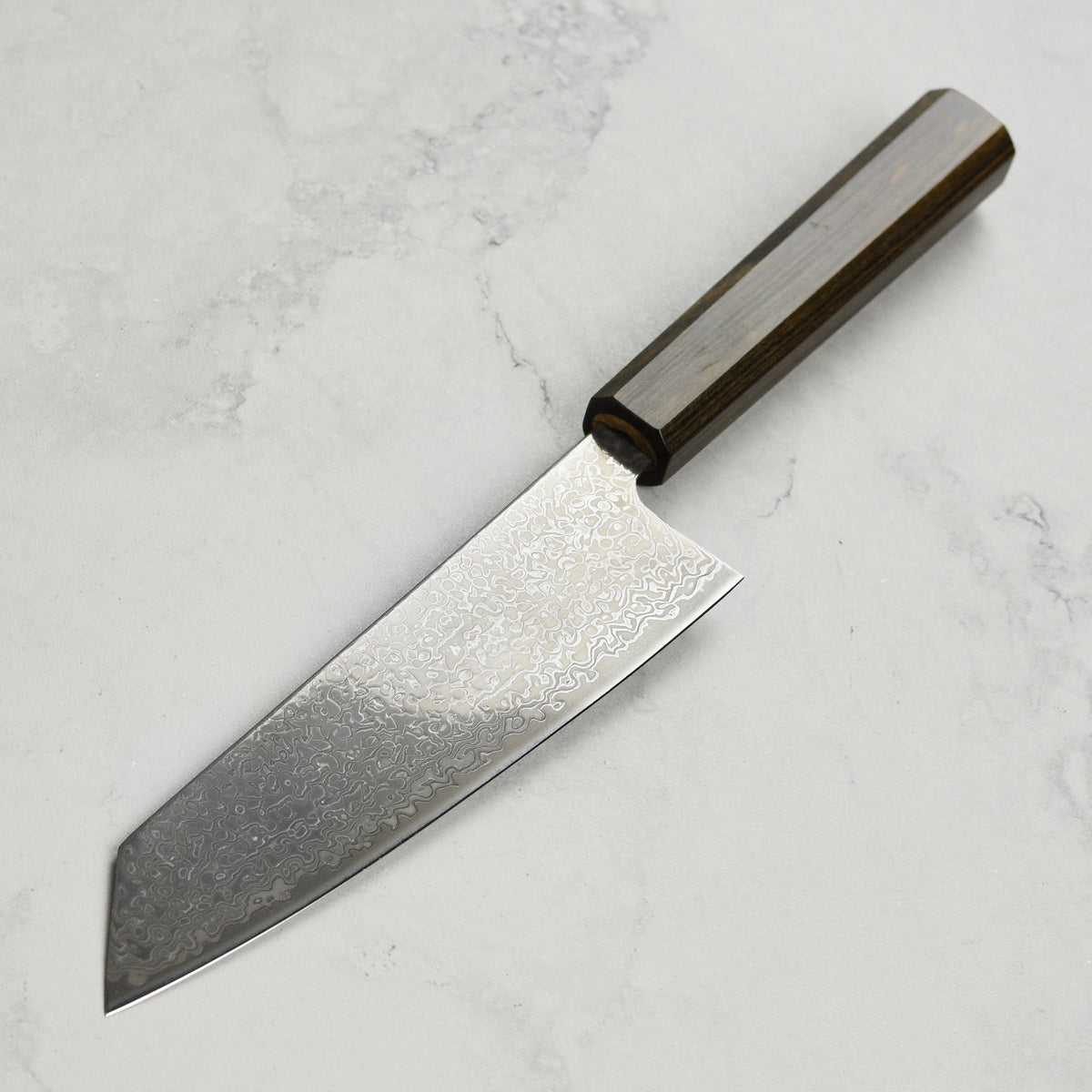 Hatsukokoro Hikari SLD Kurozome Damascus 6.7" Bunka