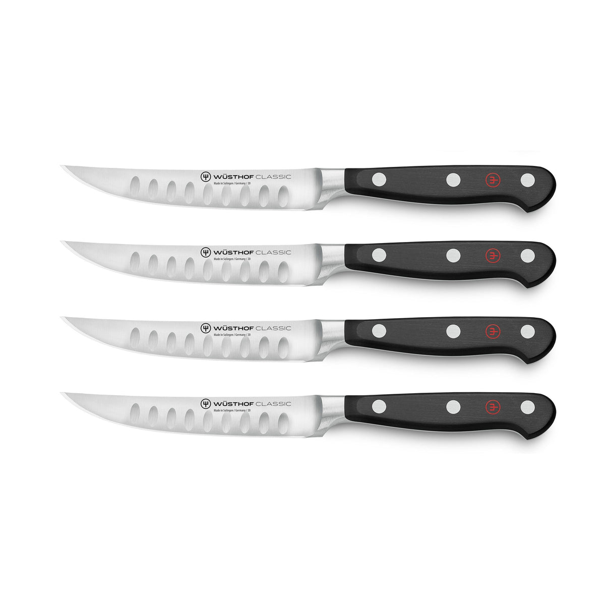 Wusthof Classic 4 Piece Hollow Edge Steak Knife Set