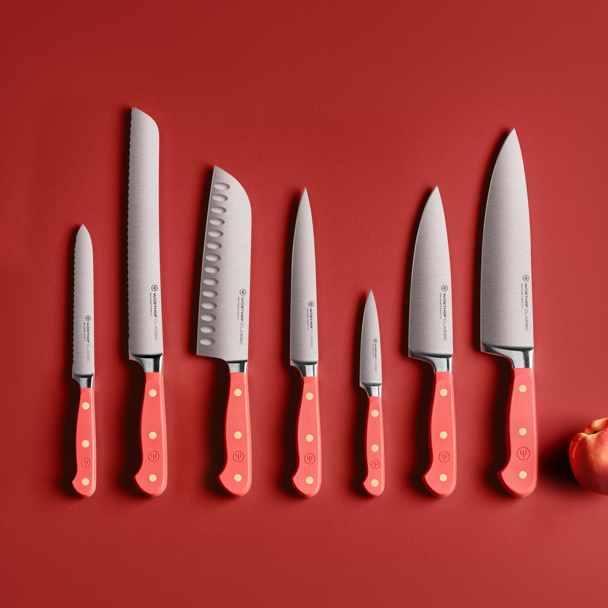 Wusthof Classic Coral Peach 8 Piece Knife Block Set