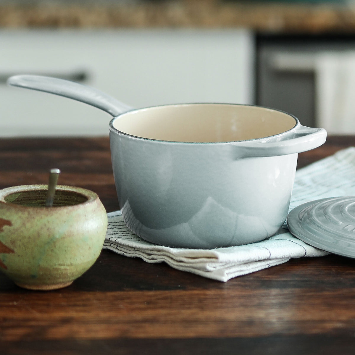 Le Creuset Signature Cast Iron 1.75-quart Sea Salt Saucepan
