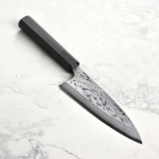 Hatsukokoro x Yauji Aogami #2 Damascus 6.5" Single Bevel Deba