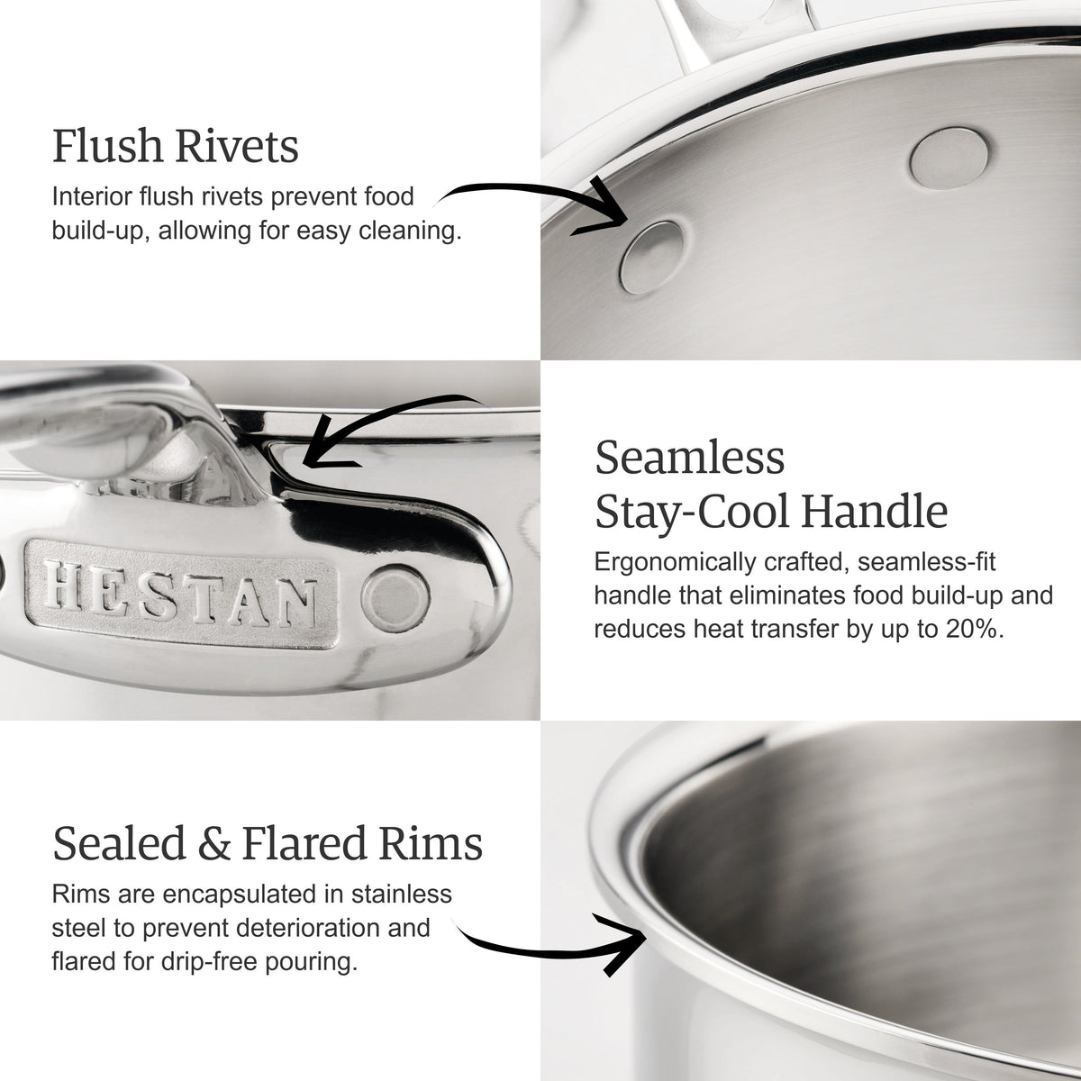 Hestan ProBond Luxe 2-quart Stainless Steel Saucepan