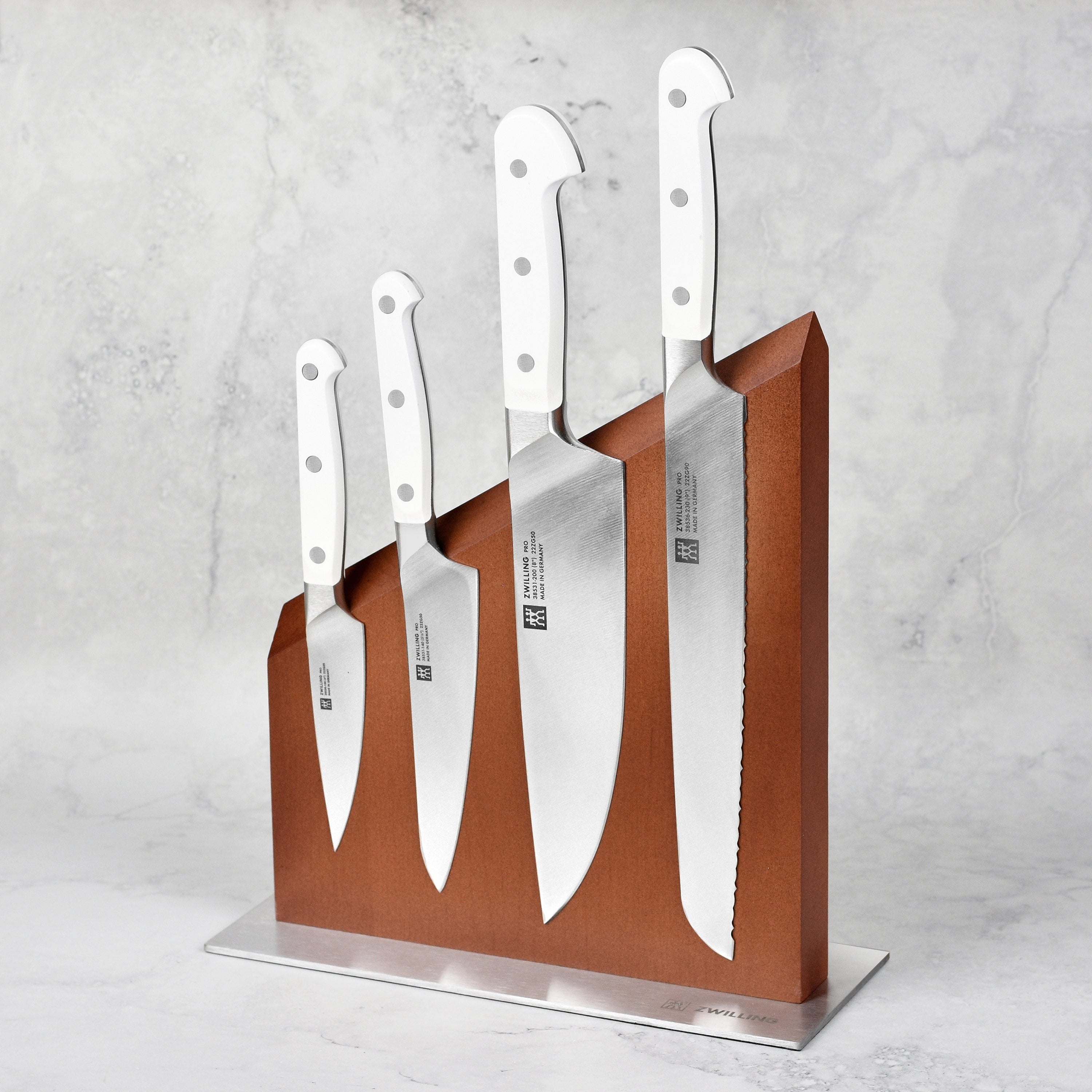 Zwilling Pro Le Blanc 5 Piece Magnetic Knife Block Set