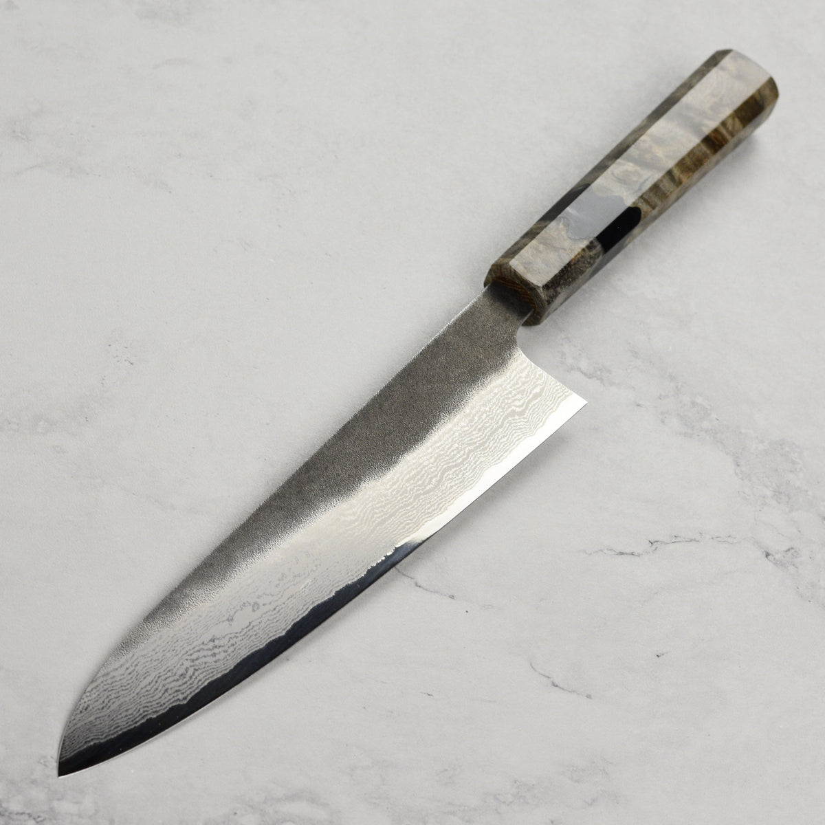 Hatsukokoro Atelier Kurouchi Damascus 8.25" Gyuto