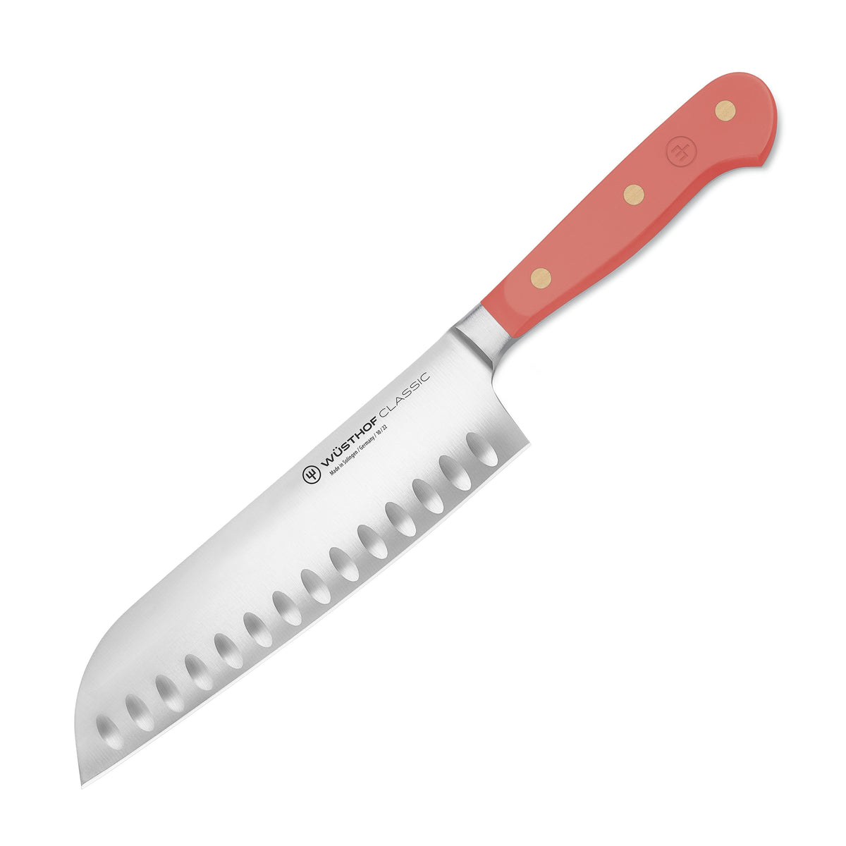 Wusthof Classic Coral Peach 7" Hollow Edge Santoku Knife