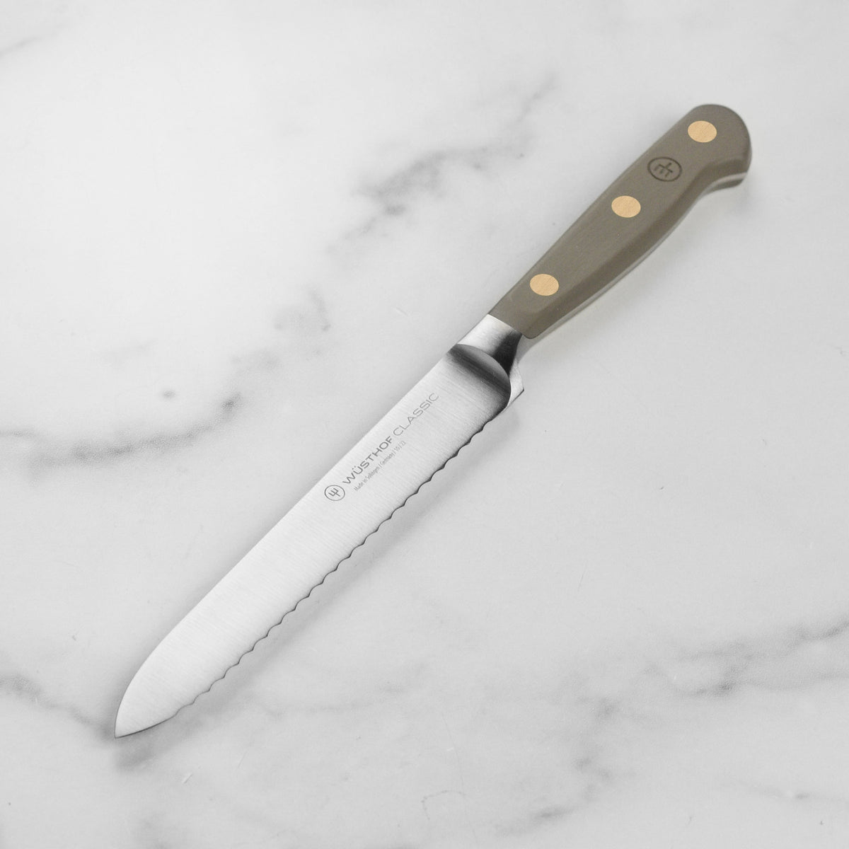 Wusthof Classic Velvet Oyster 5" Serrated Utility Knife
