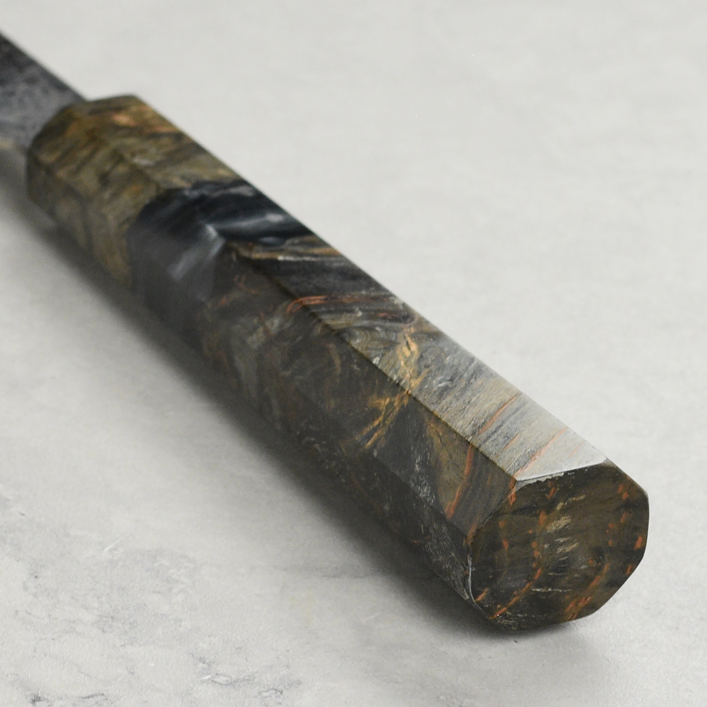 Hatsukokoro Ryuhyo SG2 Damascus 9.4" Gyuto, Stabilized Birch
