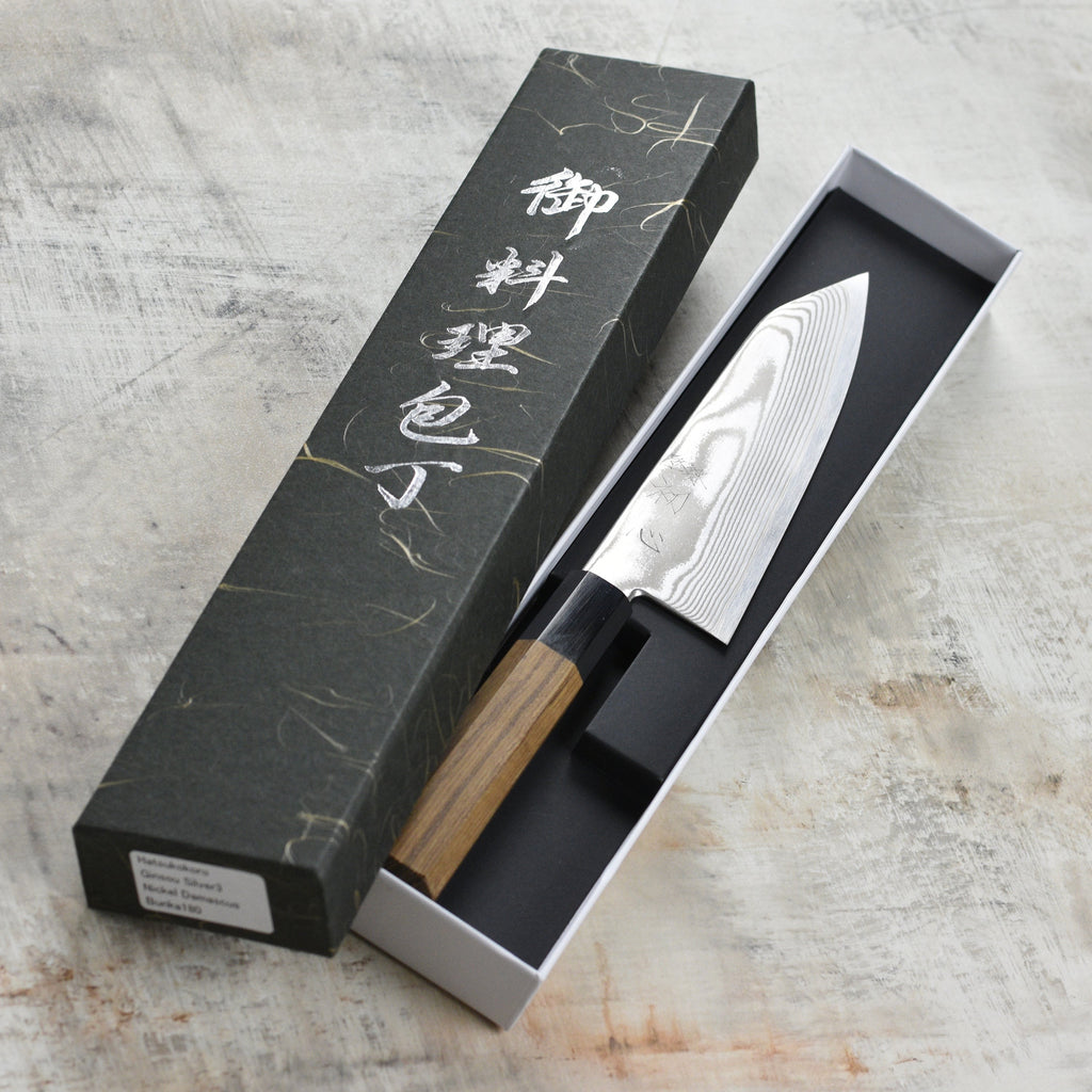 Hatsukokoro Ginsou Ginsan Damascus 7" Bunka