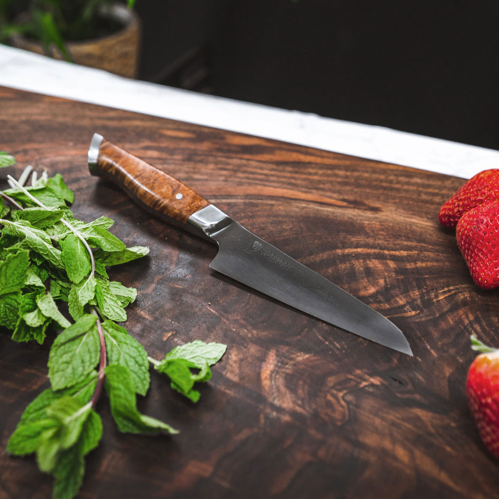 Steelport Carbon Steel 3 Piece Knife Set with Oregon Maple Magnetic Sheaths