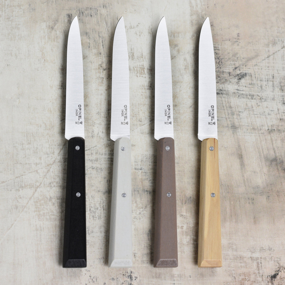 Opinel Bon Appetit 4 Piece Mineral Steak Knife Set