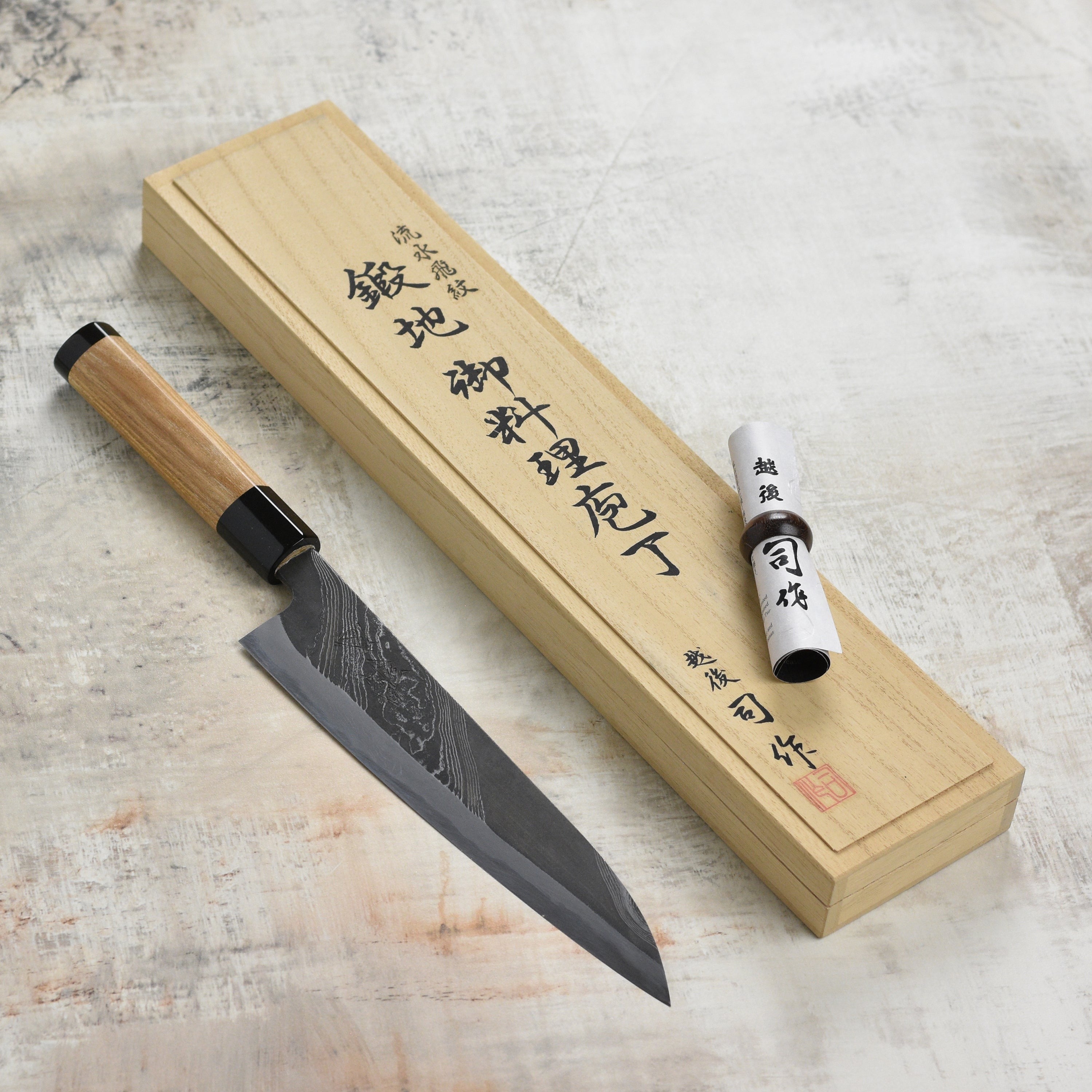 Tsukasa Hinoura River Jump Damascus 8.25" Gyuto