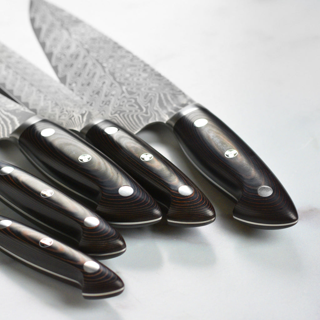 Kramer Stainless Damascus 7 Piece Magnetic Easel Knife Block Set