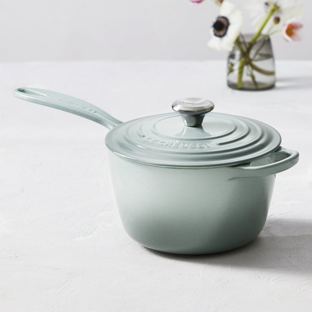 Le Creuset Signature Cast Iron 2.25-quart Sea Salt Saucepan