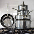 Hestan NanoBond 10 Piece Titanium Stainless Steel Cookware Set
