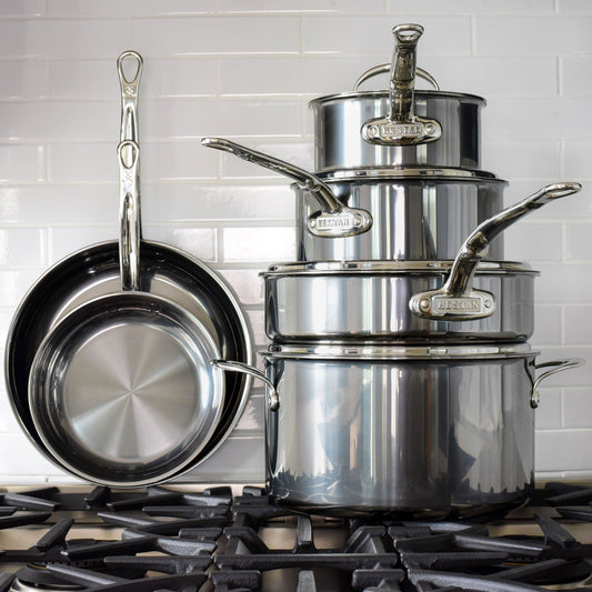 Hestan NanoBond 10 Piece Titanium Stainless Steel Cookware Set