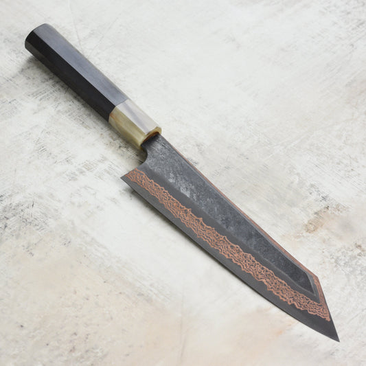 Hatsukokoro Yorokobi SLD Kurouchi Copper Damascus 8.25" Kiritsuke