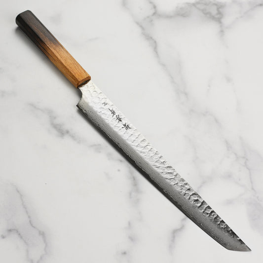 Takayuki Tsuchime Damascus Urushi 11.8" Sakimaru-Yanagiba