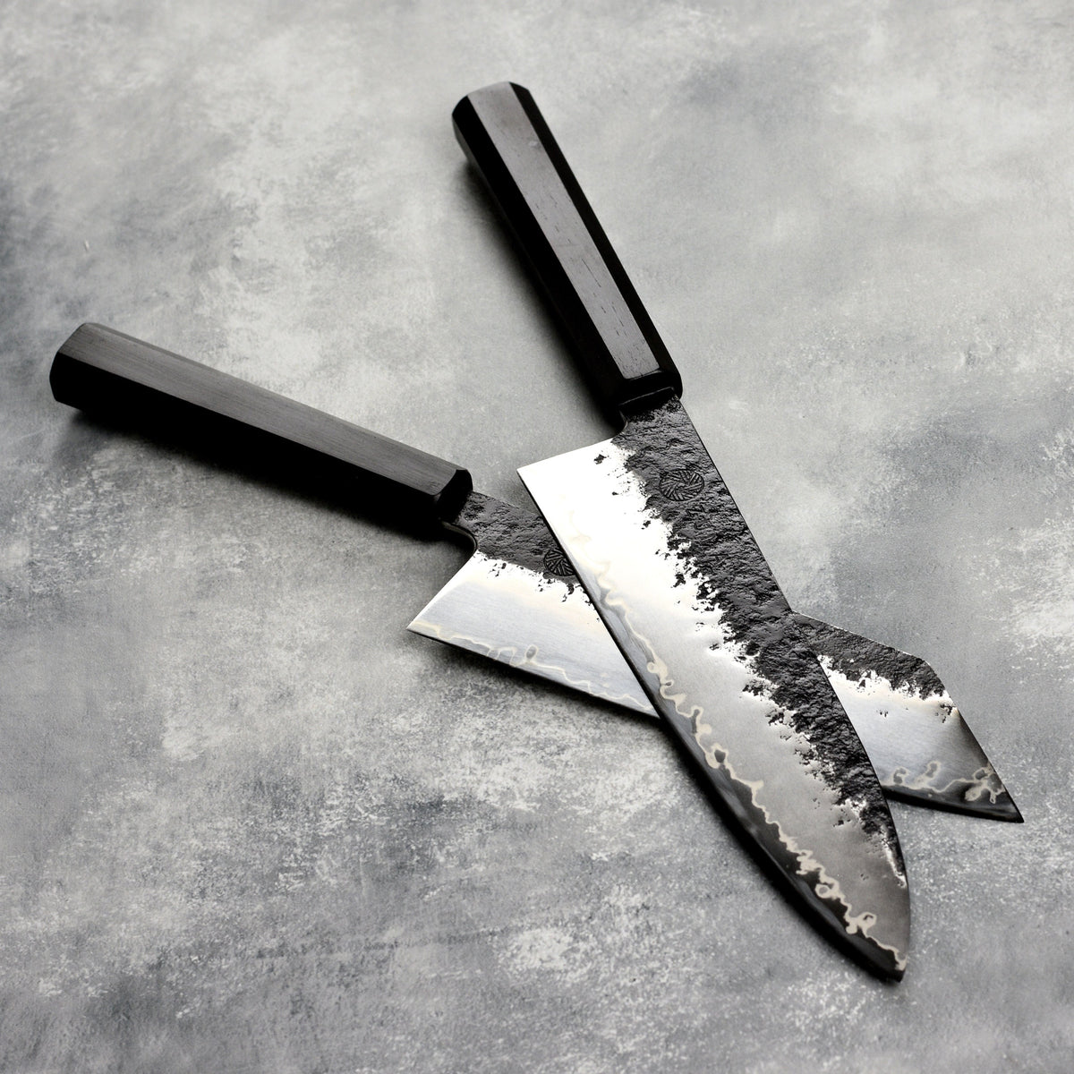 Zuma Black Forged Bunka & Chef's Knife Set with Sheaths