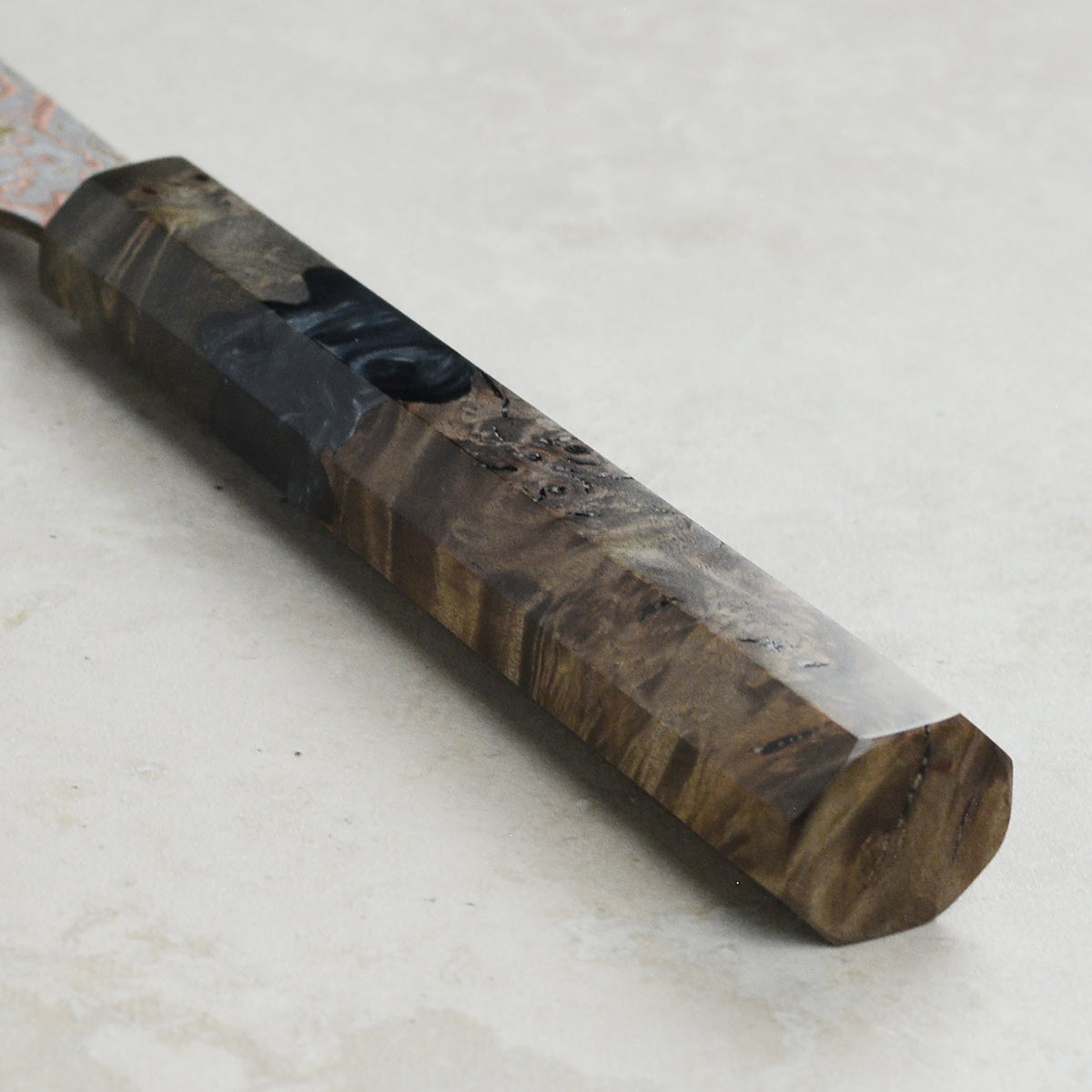 Saji Rainbow Damascus Nashiji 3.5" Petty, Stabilized Birch