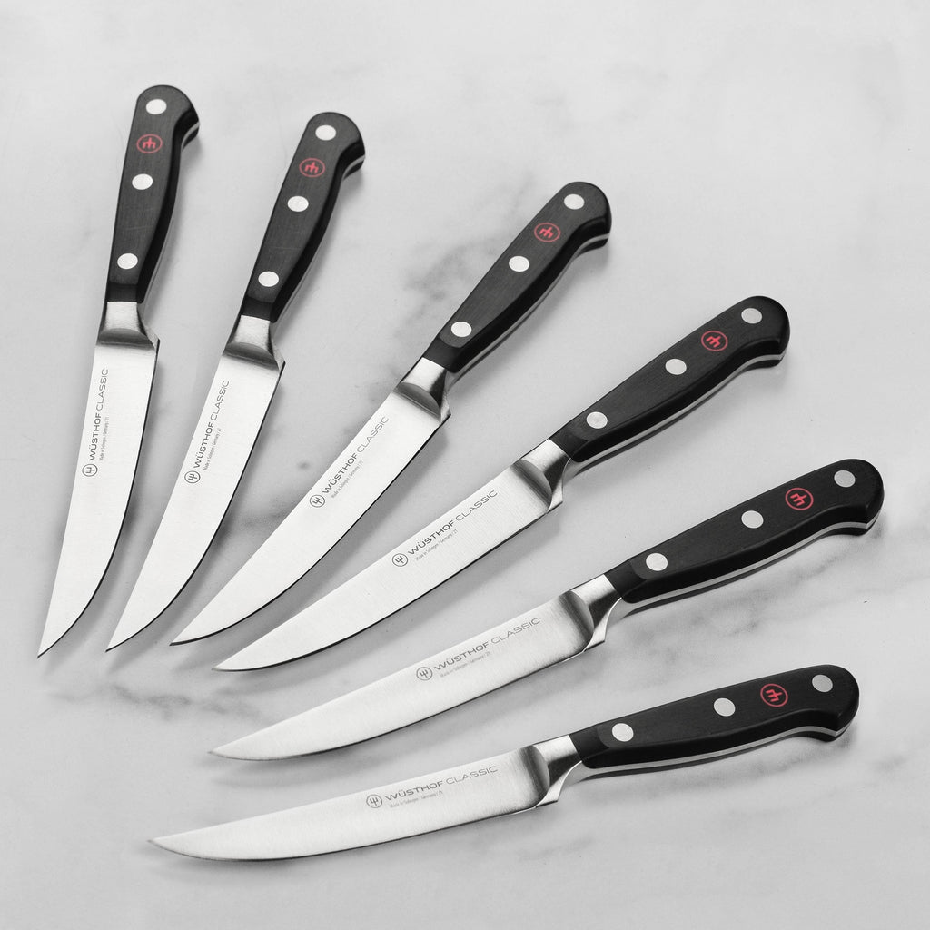 Wusthof Classic 6 Piece Steak Knife Set with Wood Case