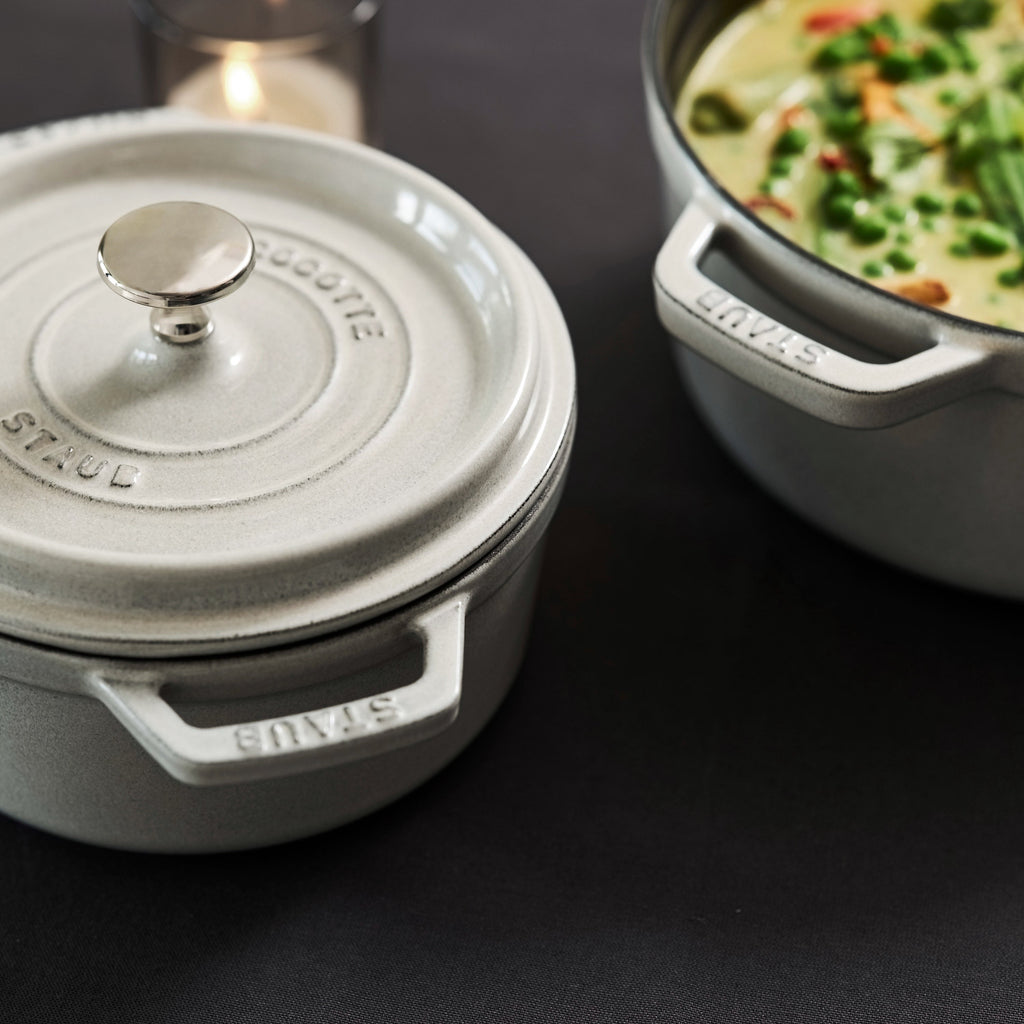 Staub 2.75-quart White Truffle Round Dutch Oven