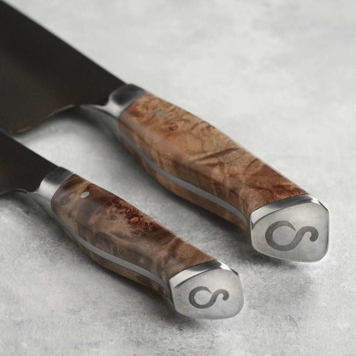 Steelport Carbon Steel 2 Piece Starter Knife Set with Oregon Maple Magnetic Sheaths