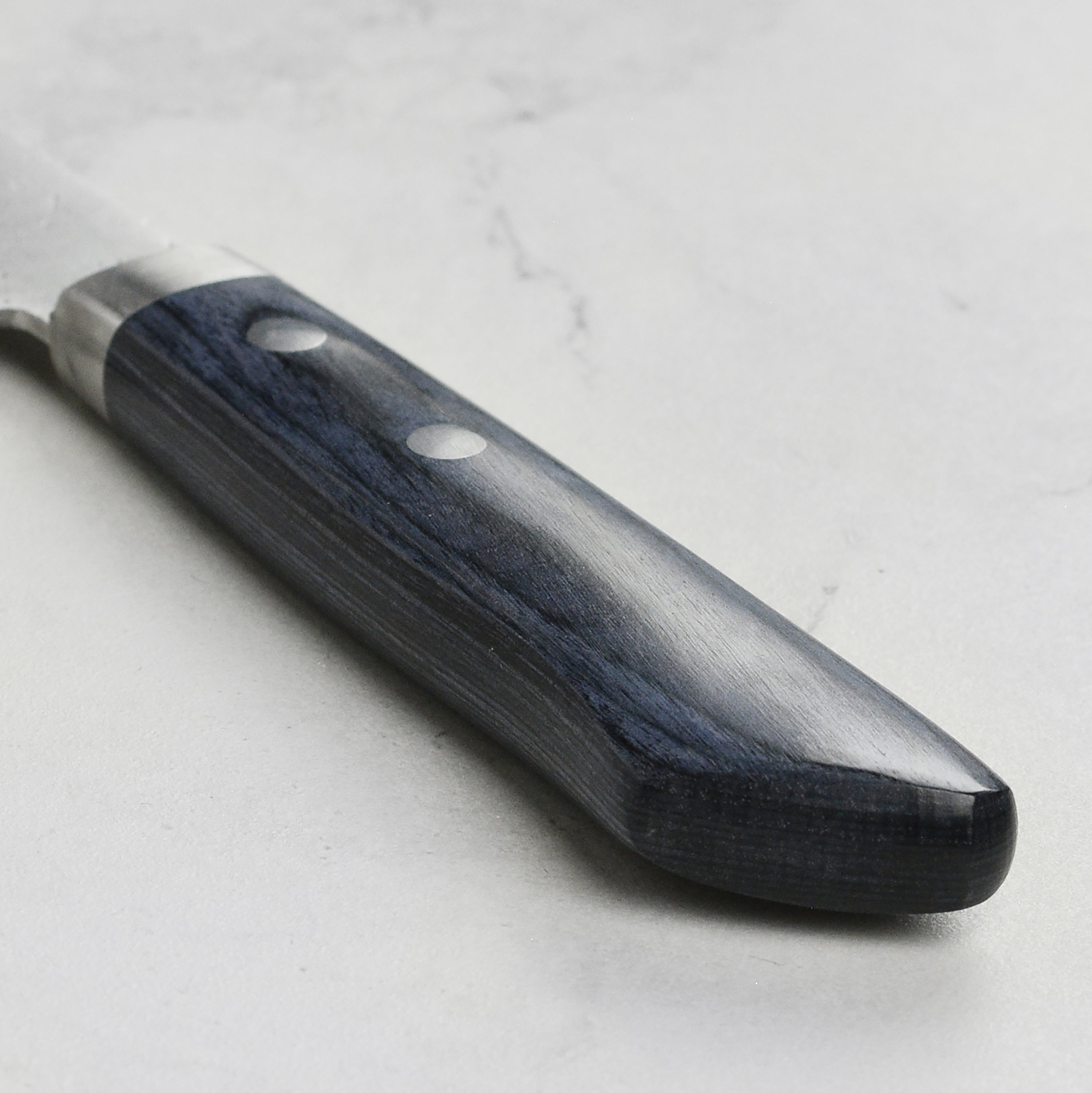 Masutani VG10 Damascus Nashiji 7" Gyuto, Blue Handle