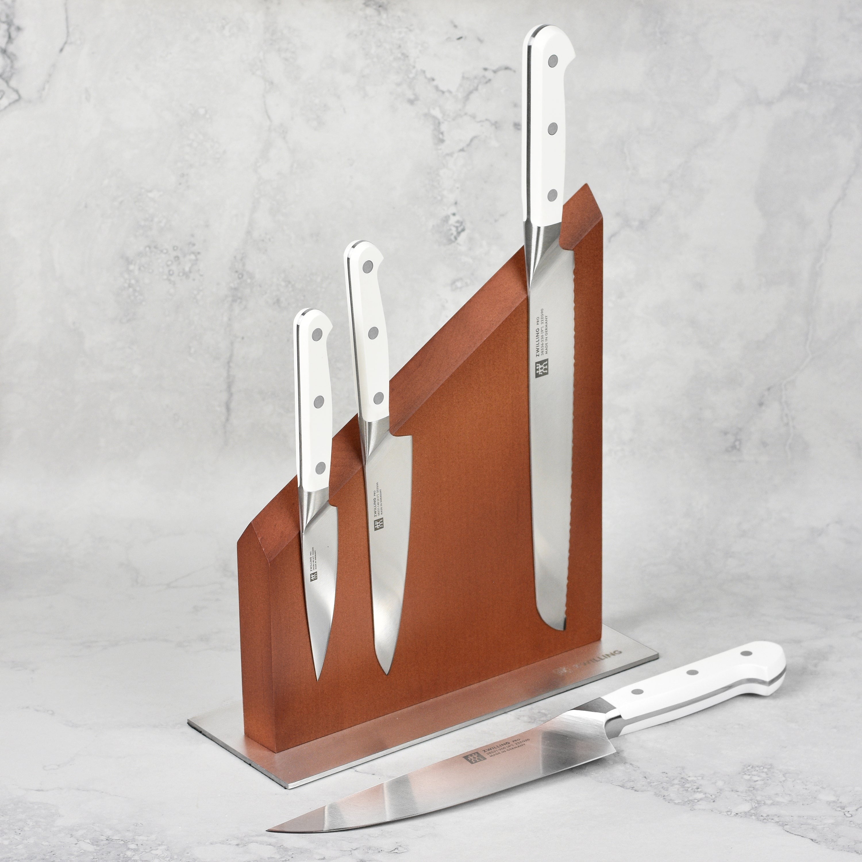 Zwilling Pro Le Blanc 5 Piece Magnetic Knife Block Set