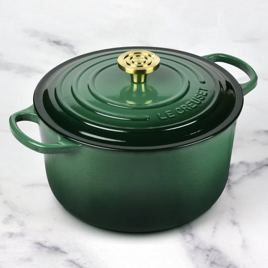Le Creuset Signature Cast Iron 6.5-quart Artichaut Round Deep Oven with Light Gold Crucible Knob