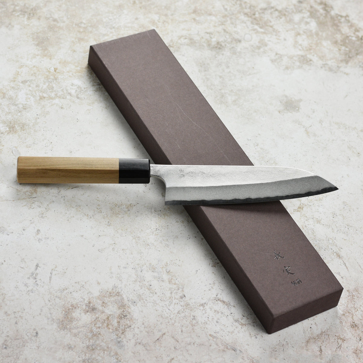 Yoshimi Kato Aogami Super Nashiji Stainless Clad 6.7" Santoku