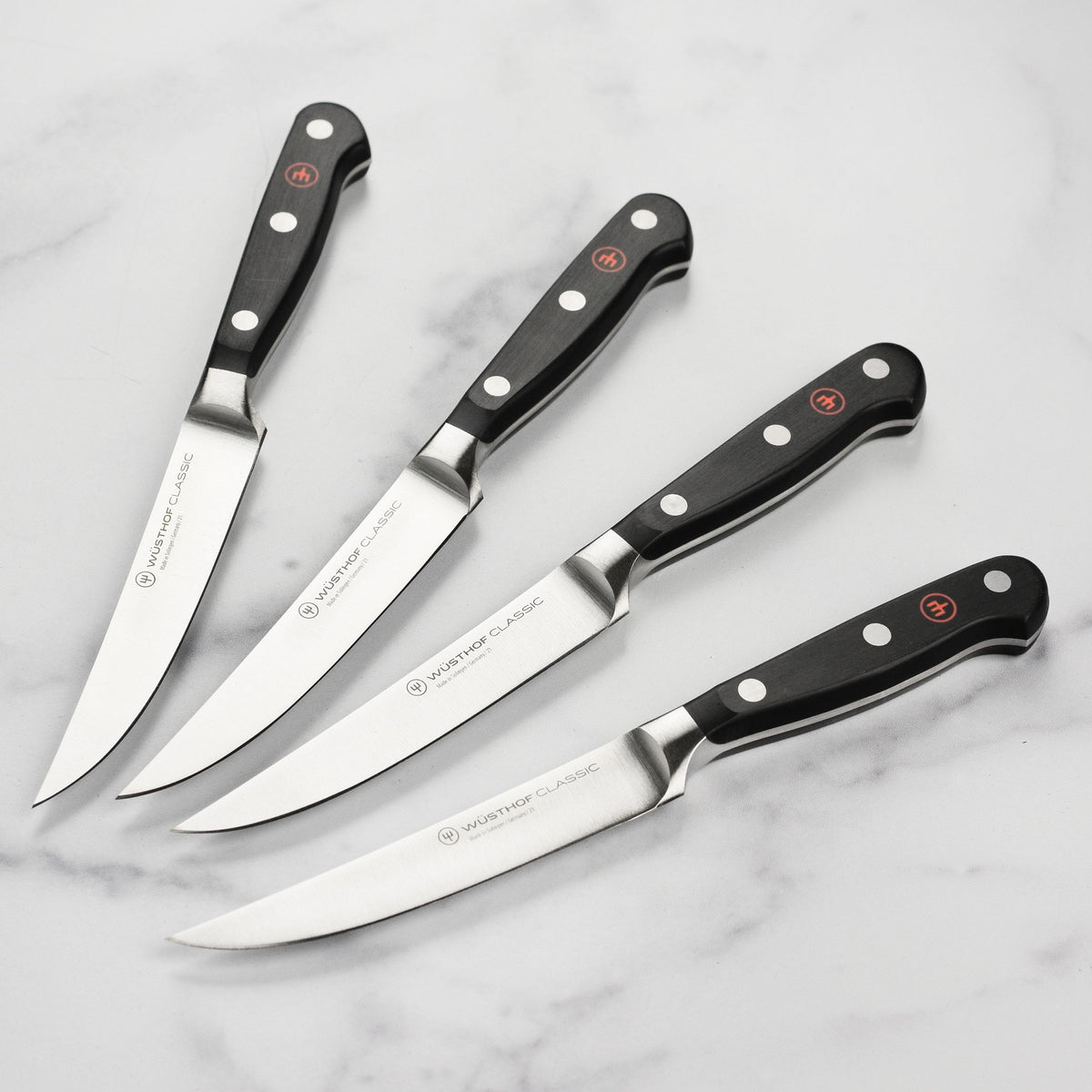 Wusthof Classic 4 Piece Steak Knife Set with Wood Case