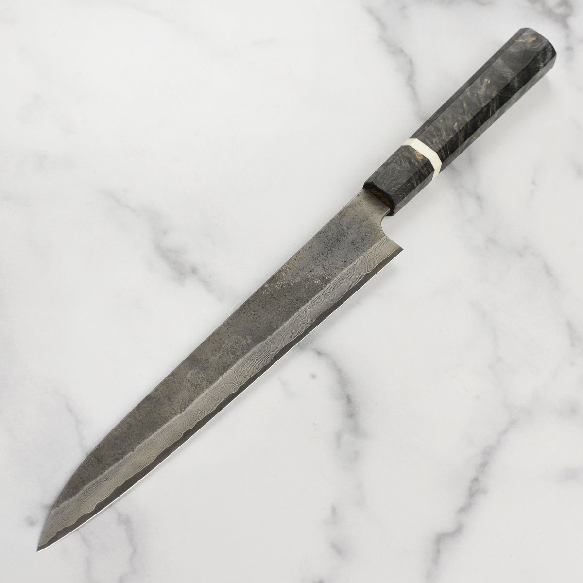 Nigara Ginsan Kurozome Damascus 10.6" Sujihiki