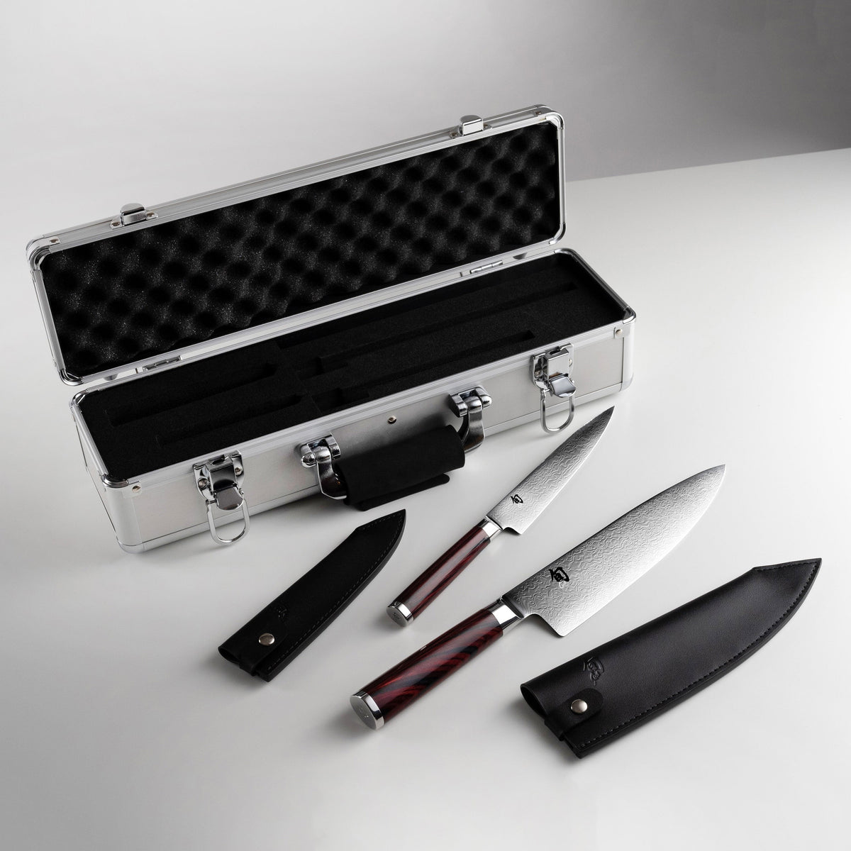Shun Kohen Dual Core Chef's & Utility Knife Set with Sheaths & Case