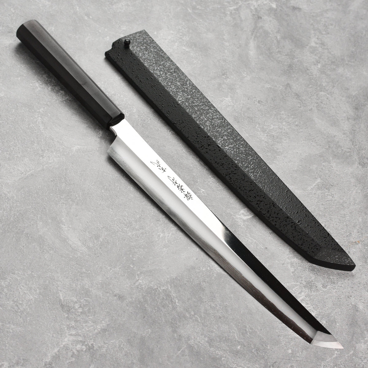 Takayuki x Itsuo Doi Genbu Aogami #2 Single-Bevel 11.8" Sakimaru Takohiki with Saya