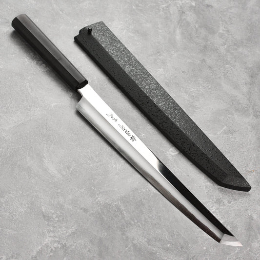 Takayuki x Itsuo Doi Genbu Aogami #2 Single-Bevel 11.8" Sakimaru Takohiki with Saya