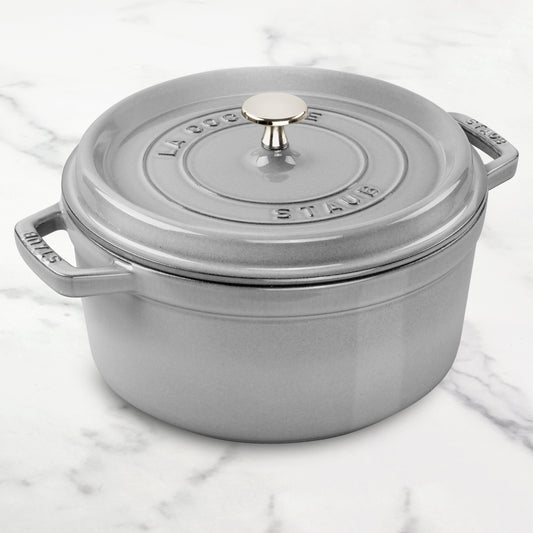 Staub 13.25-quart Graphite Gray Round Dutch Oven