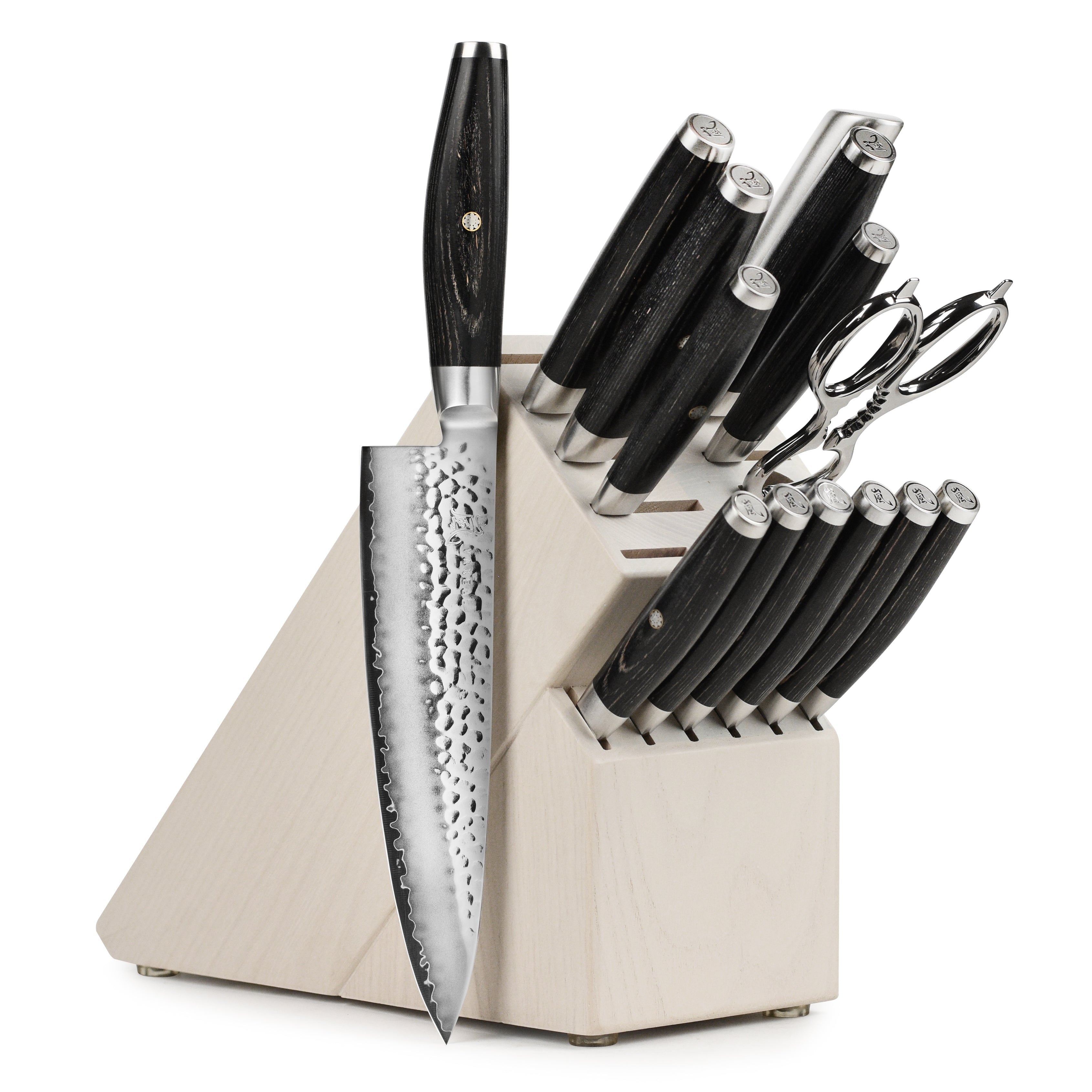 Yaxell Ketu SG2 15 Piece Gray Ash Knife Block Set